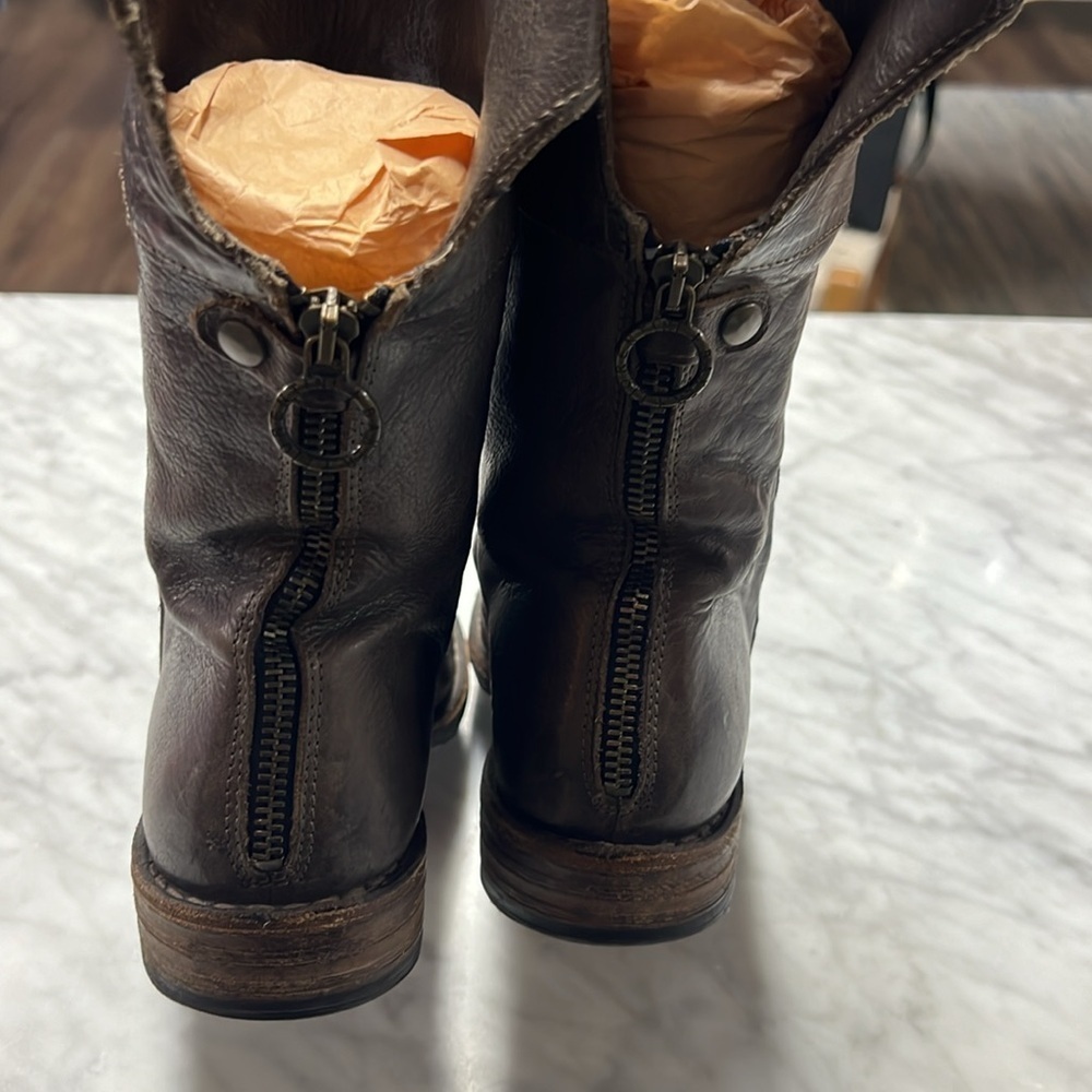 Fiorentini + Baker Eternity Massive | M- Ella Brown Gray Leather Boots Size 37 - Picture 4 of 12